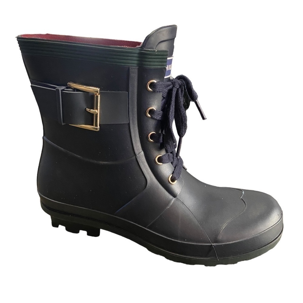 Nwot Tommy Hilfinger Navy  Designer Rain Boots